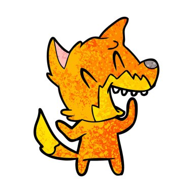 Tilki çizgi film karakteri vektör çizim