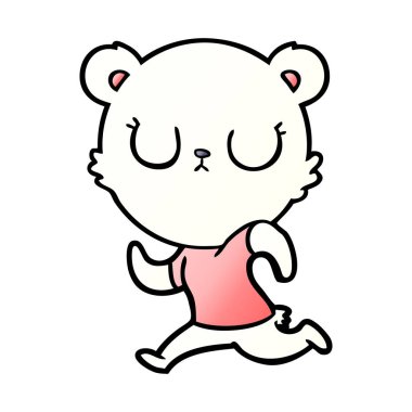 Kutup Ayısı Çizgi Filminin Vektör İllüstrasyonu