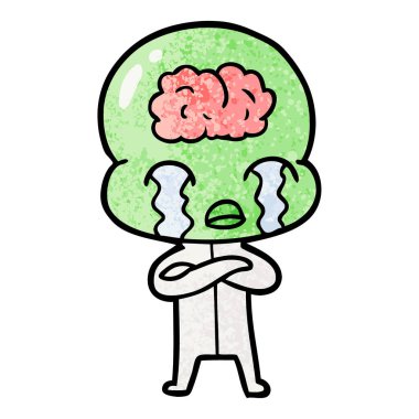 büyük beyin uzaylı ağlıyor çizgi film