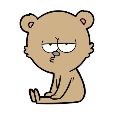 ayı çizgi film chraracter vektör çizim