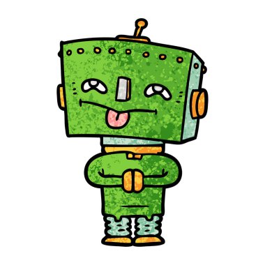 Çizgi film robotunun vektör çizimi