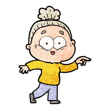 vektör çizim tasarım beyaz arka plan üzerinde izole komik karikatür kişi