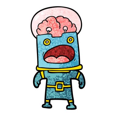 Çizgi film robotunun vektör çizimi