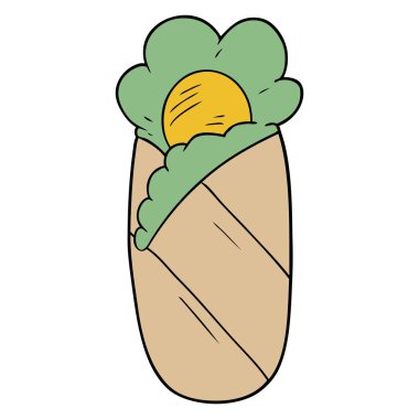 vektör çizim karikatür uyku tulumu