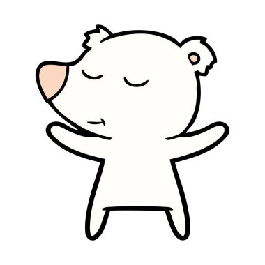 Kutup Ayısı Çizgi Filminin Vektör İllüstrasyonu