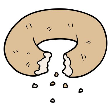 Çizgi film donutunun vektör çizimi