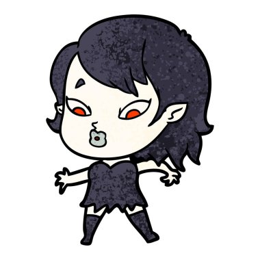 sevimli çizgi vampir kız