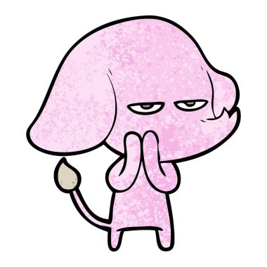 vektör çizim rahatsız çizgi fil