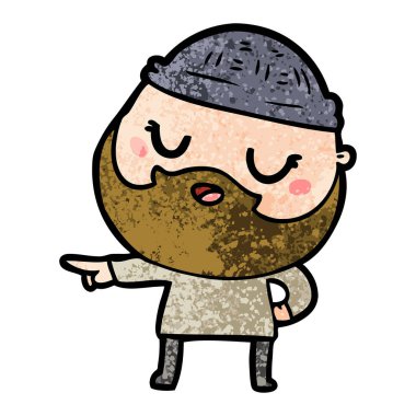 Sakallı sevimli çizgi adam