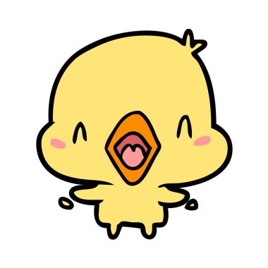 vektör çizim karikatür mutlu kuş