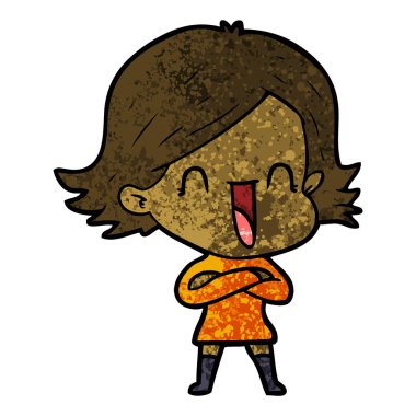 vektör çizim karikatür komik kadın