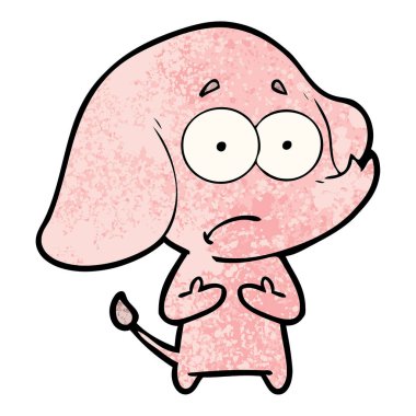 vektör çizim karikatür emin fil