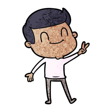 vektör çizim karikatür dostça adam