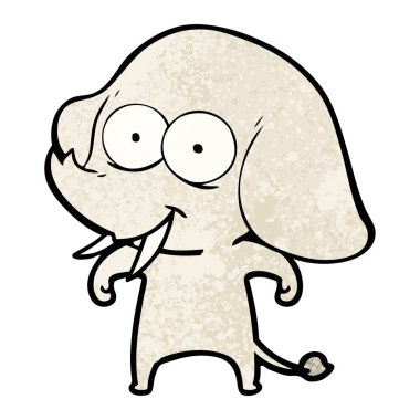 Çizgi film filinin vektör illüstrasyonu