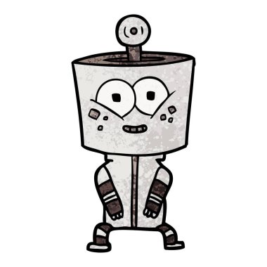 Çizgi film robotunun vektör çizimi
