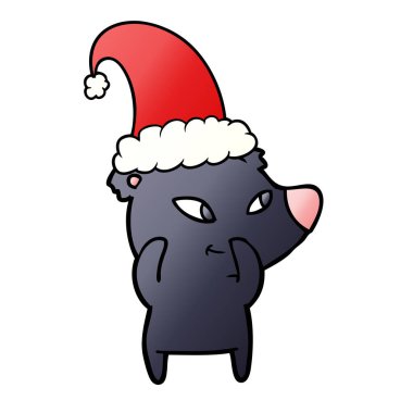 vektör çizim karikatür Noel ayı