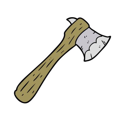 Çizgi film baltasının vektör çizimi