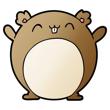 vektör çizim karikatür hamster