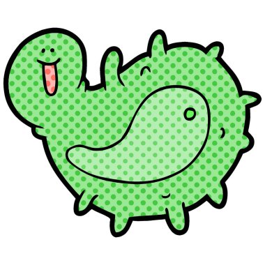 vektör çizim karikatür mikrop