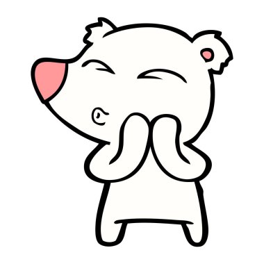 Kutup Ayısı Çizgi Filminin Vektör İllüstrasyonu