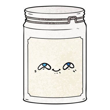 vektör çizim karikatür Cam Kavanoz