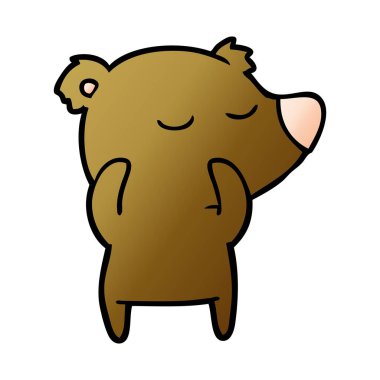 ayı çizgi film chraracter vektör çizim