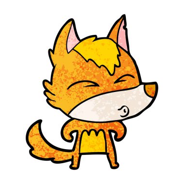 Çizgi film tilki vektör illüstrasyonu 