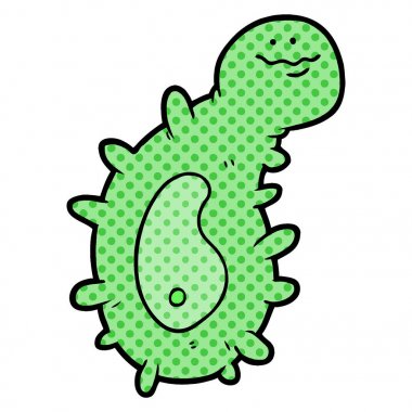 vektör çizim karikatür mikrop