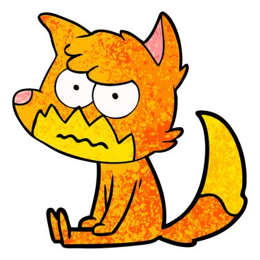 vektör çizim karikatür rahatsız fox