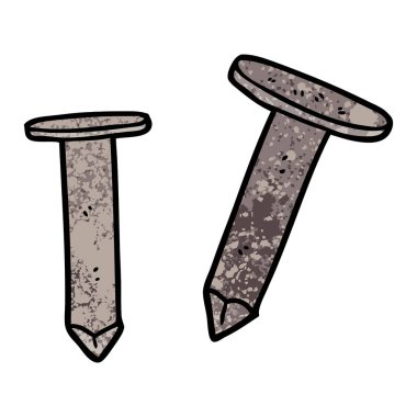 vektör çizim karikatür eski çivi