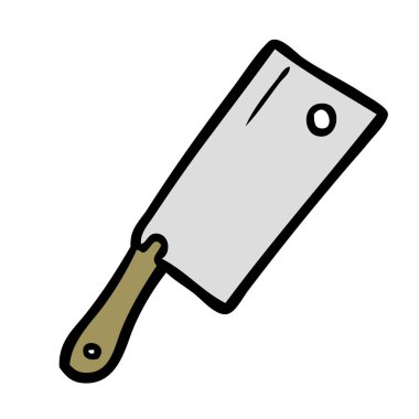 vektör çizim karikatür et cleaver