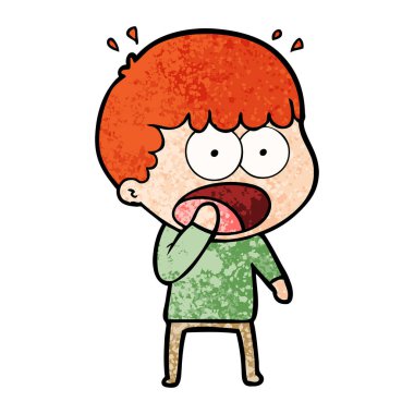 vektör çizim karikatür dostum şok