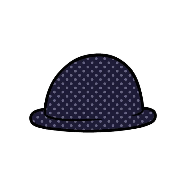 Vector Illustration Cartoon Bowler Hat — Stock Vector