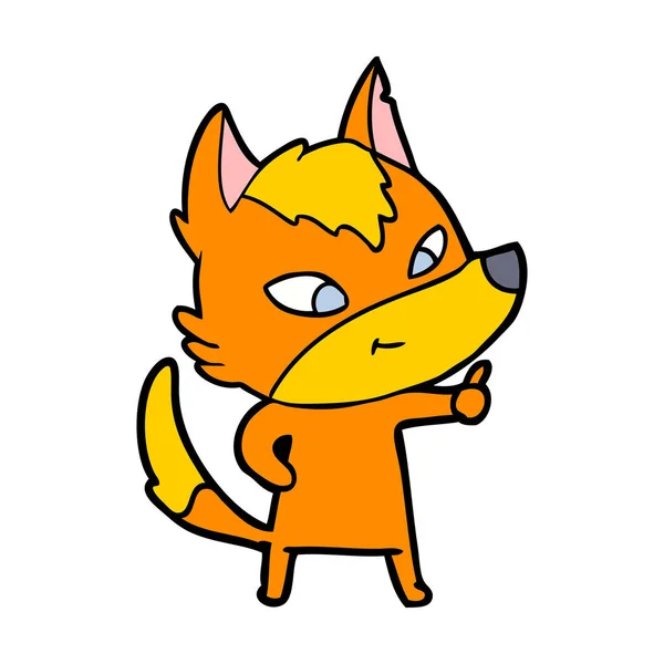 Vektor Illustration Der Fuchs Cartoon Figur — Stockvektor