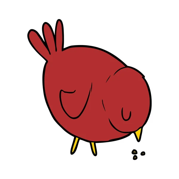 Vector Illustration Cartoon Bird — Stock Vector