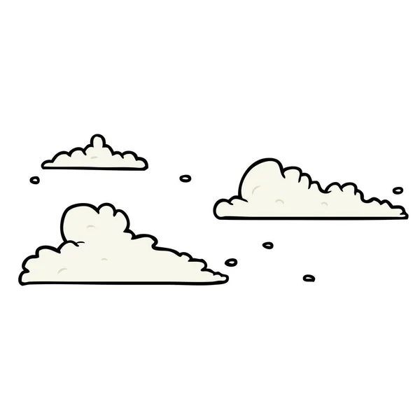 Vector Illustration Design Cartoon Clouds Isolated White Background — Stock Vector