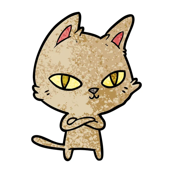 Vector Illustratie Van Cartoon Kat — Stockvector