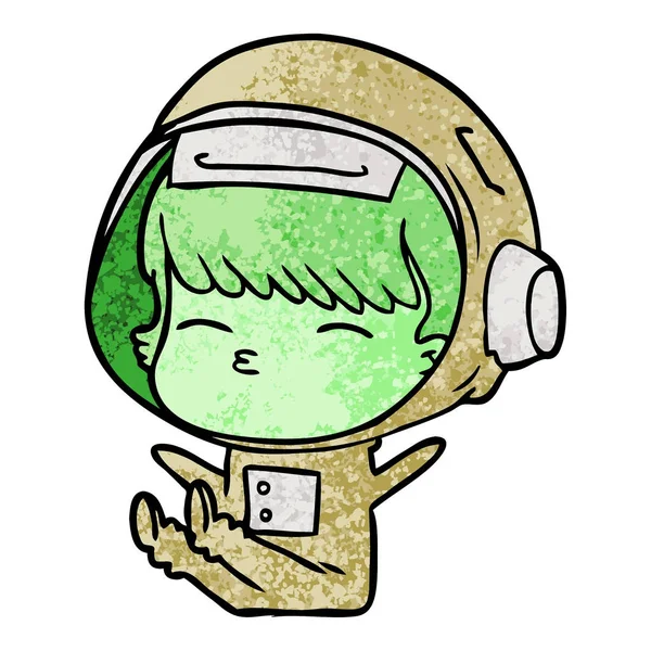 vektör çizim karikatür meraklı astronot