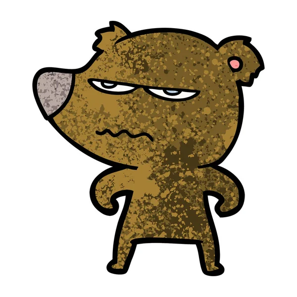 Vector Ilustración Oso Dibujos Animados Chraracter — Vector de stock