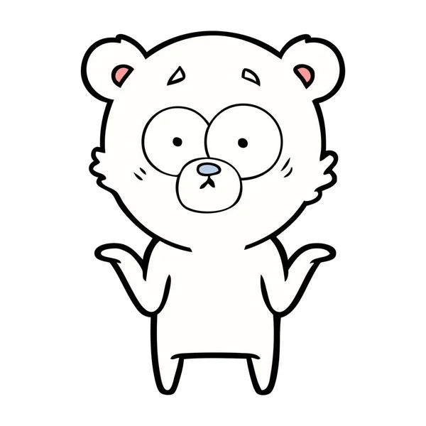 Kreslený Strach Lední Medvěd — Stockový vektor
