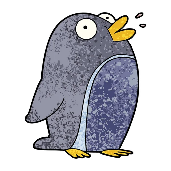 Ilustrație Vectorială Pinguinului Drăguț Desene Animate — Vector de stoc