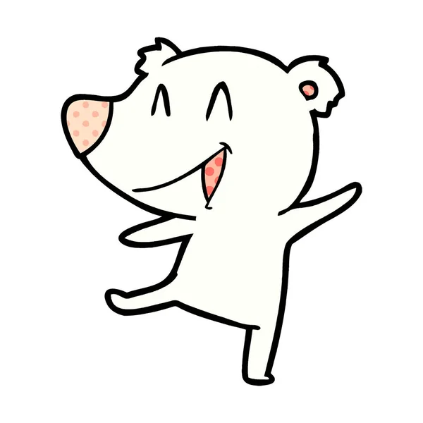 Vector Illustration Polar Bear Cartoon — 스톡 벡터