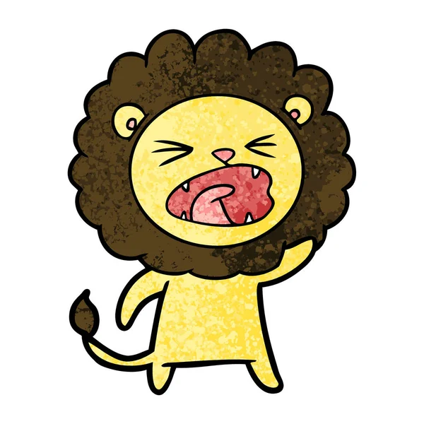 Vektor Illustration Von Cartoon Wütenden Löwen — Stockvektor