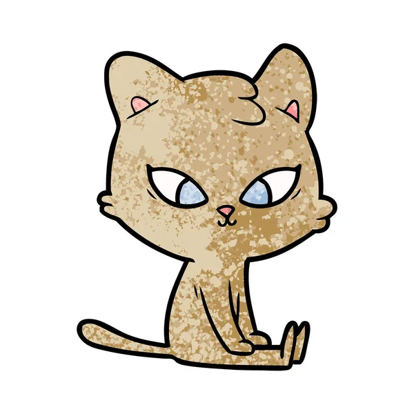 Векторная Иллюстрация Милой Мультяшной Кошки — стоковый вектор