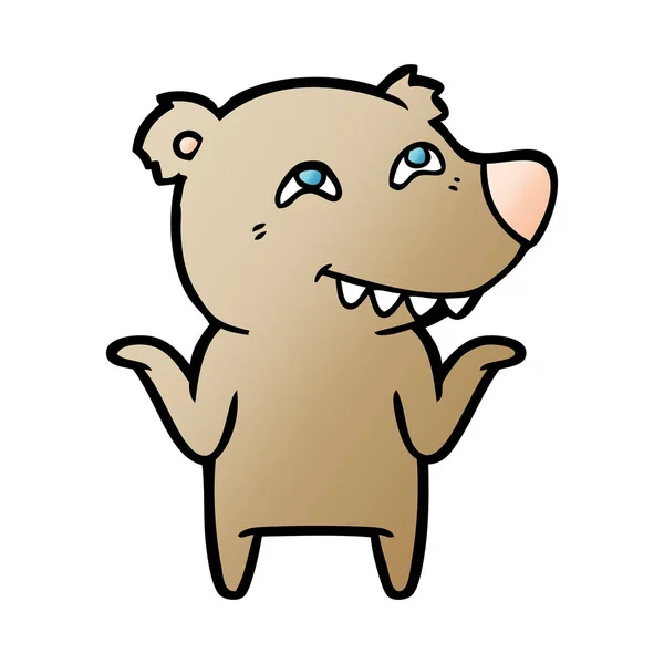 Vector Ilustración Oso Dibujos Animados Chraracter — Archivo Imágenes Vectoriales