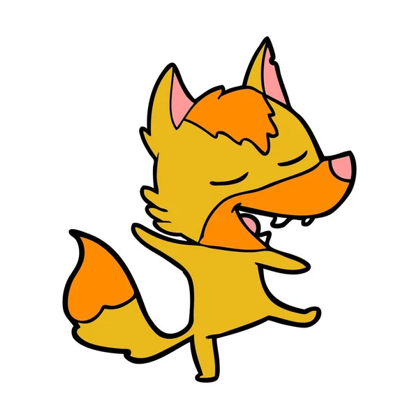 Vektor Illustration Der Fuchs Cartoon Figur — Stockvektor