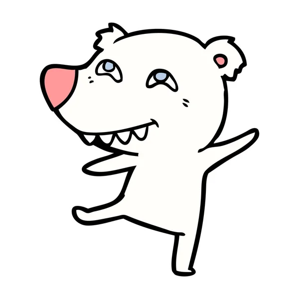 Vector Illustration Polar Bear Cartoon — 스톡 벡터