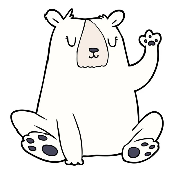 卡通画北极熊的病媒图解 — 图库矢量图片