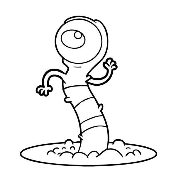 卡通外星人沼泽怪兽 — 图库矢量图片