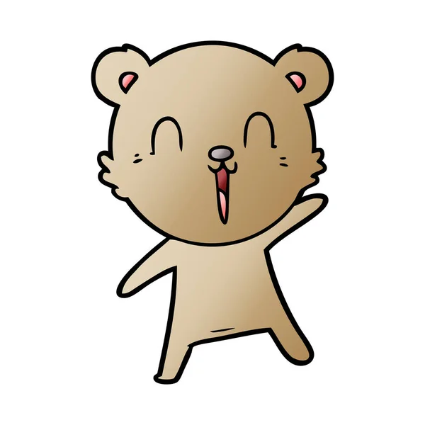 Vector Ilustración Oso Dibujos Animados Chraracter — Vector de stock